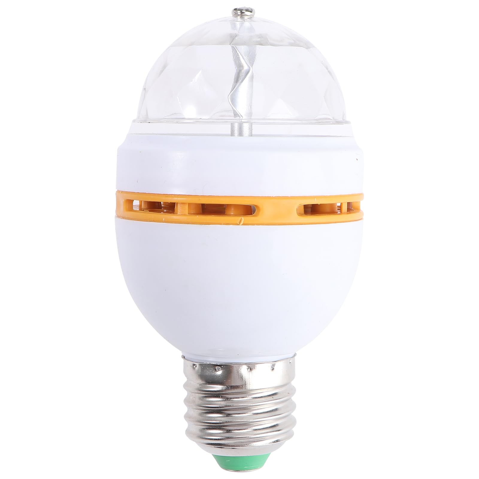 Rgb Led Rotating Disco Party Light Bulb with E27 Screw Base, Multi-Color Strobe Effect for Home Parties, Weddings, Clubs, and Holidays, 4.72 X 2.36 Inches, Plastic and Metal