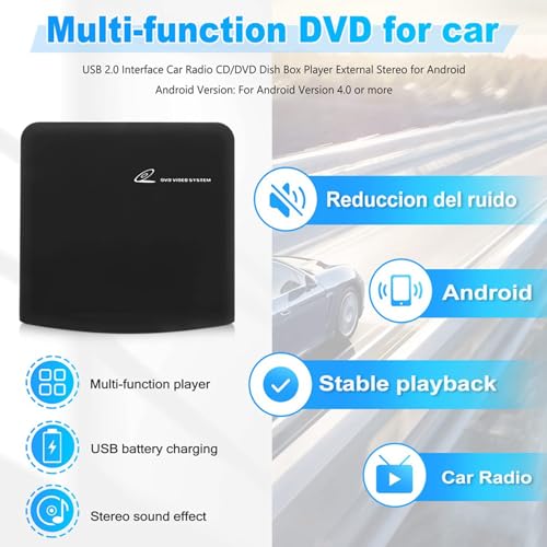 Lecteur CD externe USB pour voiture et ordinateur portable Android 4.0