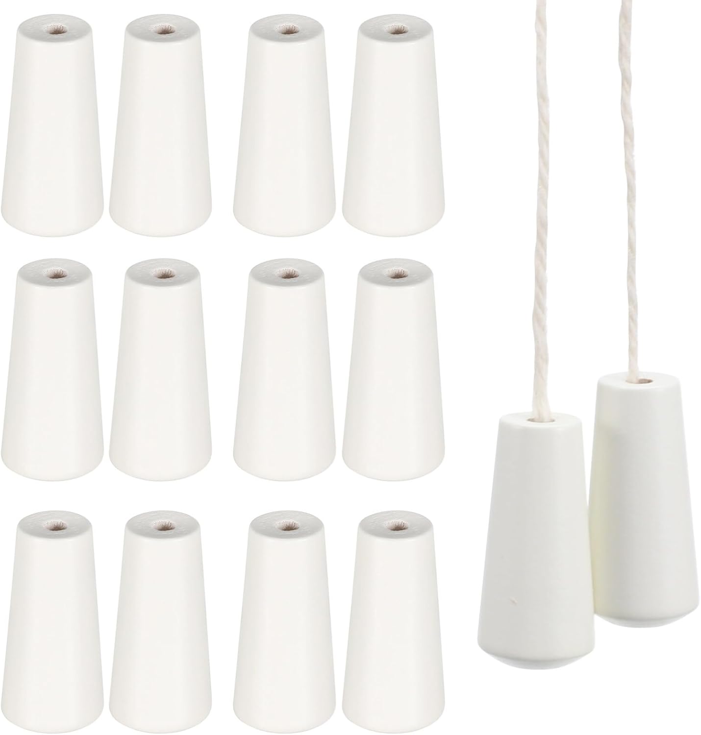 DECHOUS Roller Pendant White Curtain Fringe Curtain White