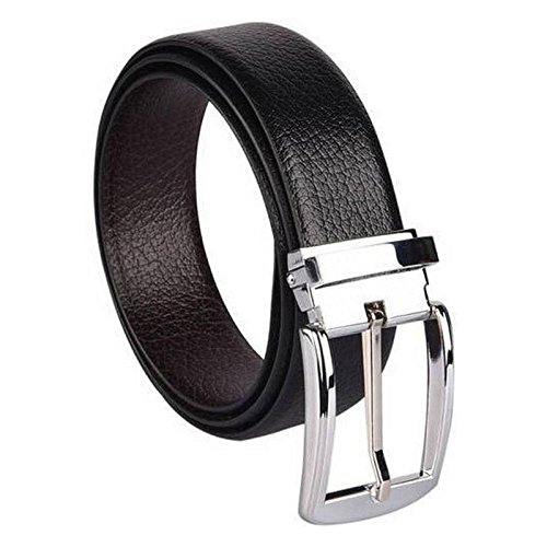 Generic Leather Mens Pure Black Belt Amazon.in Clothing & Accessories