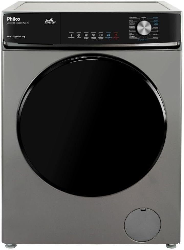 LAVADORA E SECADORA PHILCO PLS11C 11KG TITÂNIO 127V
