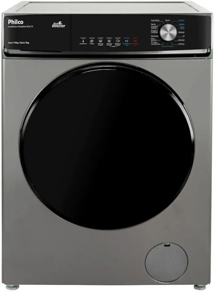 LAVADORA E SECADORA PHILCO PLS11C 11KG TITÂNIO 127V