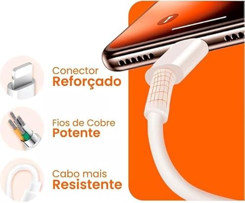Cabo 1 Metro de Carregamento Rápido USB-C Lightning Compatível com iPhone 13/13 Pro/12/12 Pro/Max/11