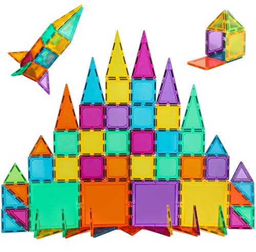 BMAG Magnetic Building Blocks, 3D Magnetic Building Tiles Set, STEM Preschool Magnet Tile Construction Toys Educational Puzzles