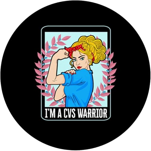Miniatura 3 de Cyclic Vomiting Syndrome I'm A CVS Warrior Woman CVS Awarene PopSockets Swappable PopGrip