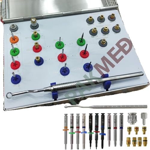 Universal Screw Remover Kit Implant Fixture & Broken/Fractured Screw Removal Set 23 Pcs