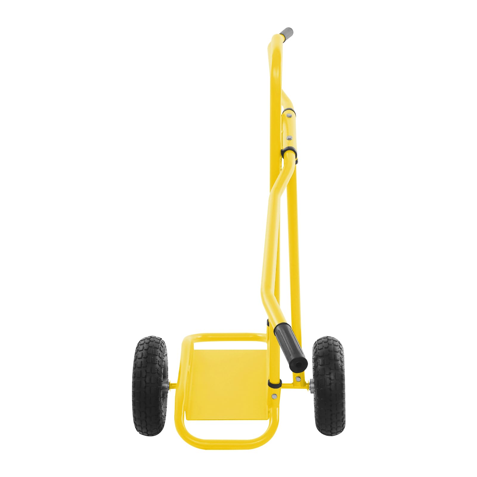 Plattenwagen Transportwagen, bis 220 Kg, mit 2 Vollgummi Rädern, Plattformwagen zum Transport von Trockenbauwänden, Glasplatten, Gipskartonplatten, Holz (Gelb)