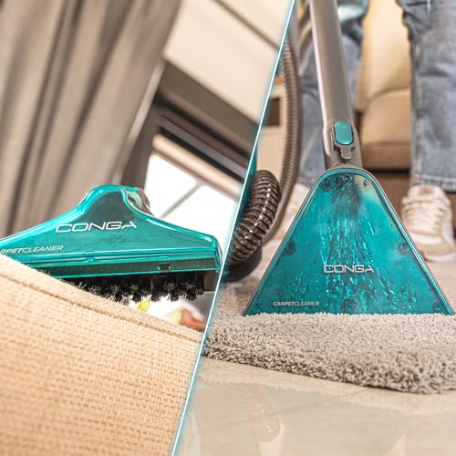 Cecotec Teppichstaubsauger - Polsterreiniger - Schlittenstaubsauger Conga CarpetClean 10000 EasyHome. 800W, 3L Frischwassertank und 1,5L Schmutzwassertank, Multiflächensystem, Zubehörkit