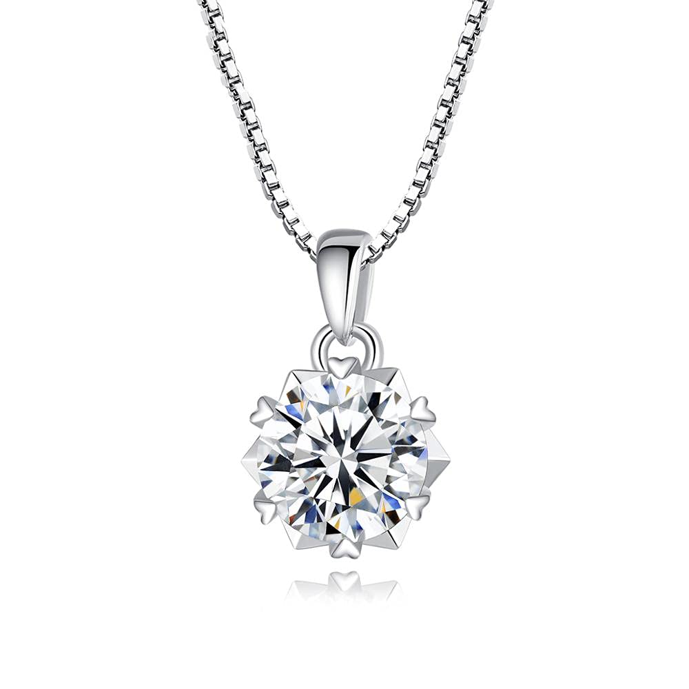 Collana con Ciondolo Piccolo Cuore Veri Gioielli in Argento Sterling 925 per Donne Che sposano kolye