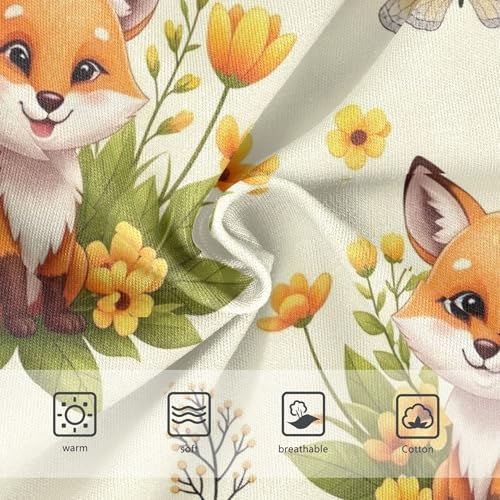 Designer Toddlers Underwear Floral 2t Cotton Panties Little Girl Cute Cartoon Foxes Orange Floral Briefs Girls Undies3