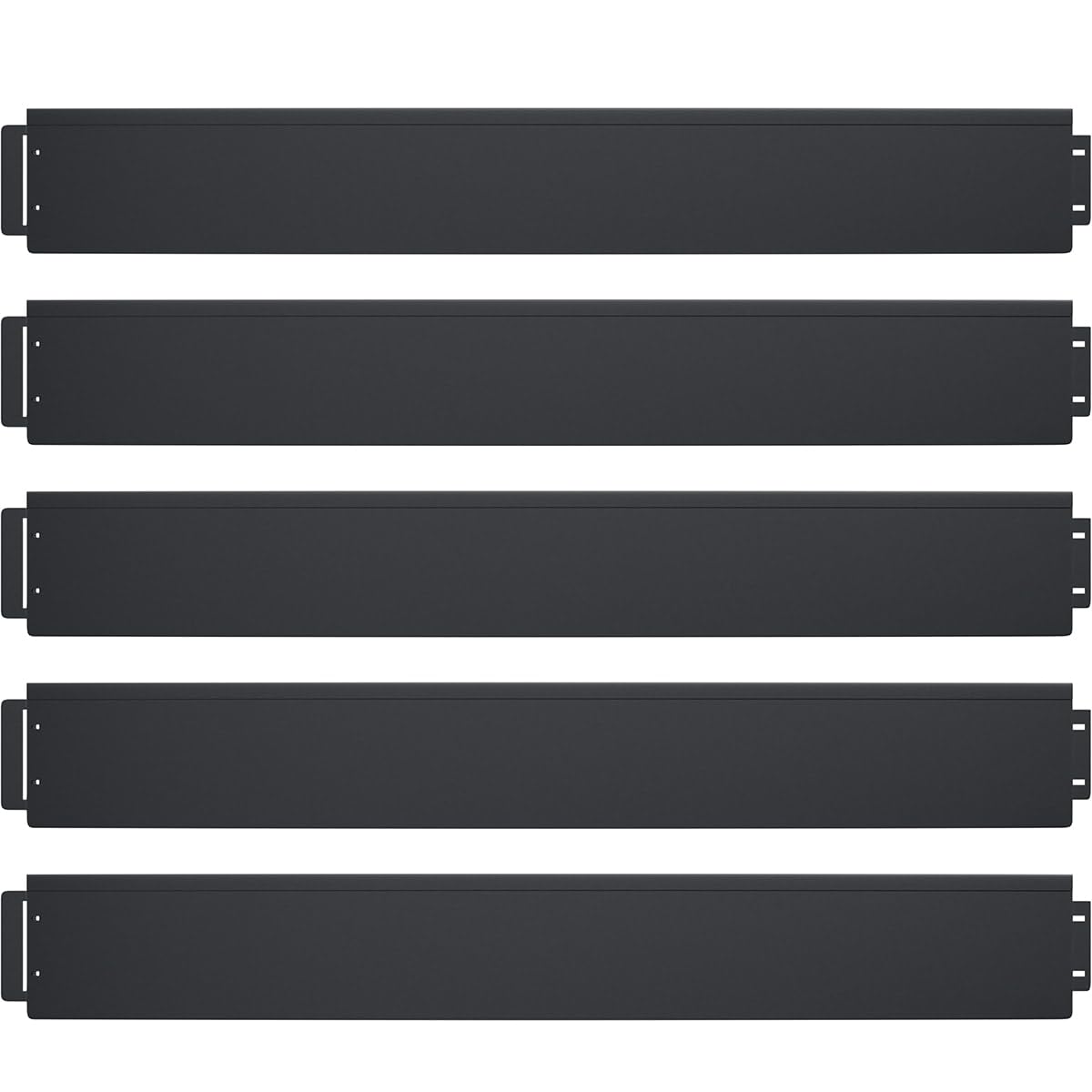 GARDEBRUK® Galvanised Metal Lawn Edging | 100x14cm Per Sheet | Robust & Flexible | Garden, Driveway, Path, Grass, Flower Border Bed Edge Sheets Divider | 5m Long | 14cm High | Black