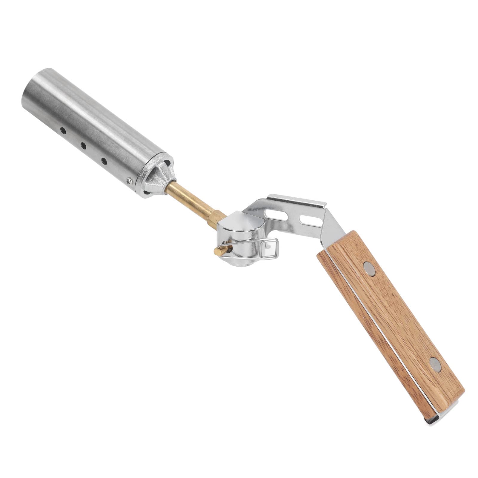Focket Torche de Cuisine, 4000 Kcal Haute Puissance 1300 Degrés Celsius Double Canal en Laiton Tube de Préchauffage Torche de Cuisine, Chalumeau avec Conception Portable Pliable pour Barbecue Saisir