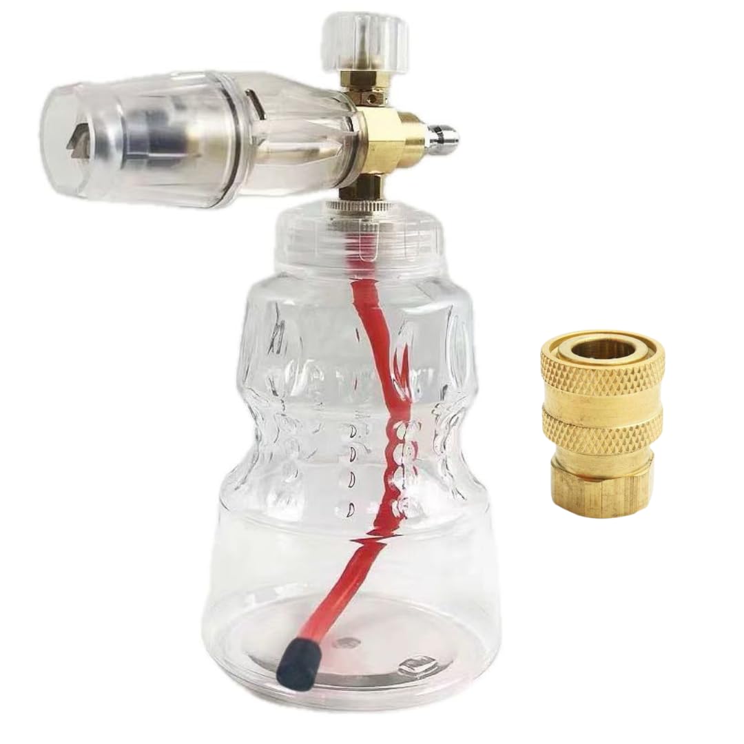 See full amazon price history chart for STARQ Stainless Steel Super Heavy Duty Professional Transparent Foam Cannon Snow Lance 1.1L Bottle With 1/4 Quick Connector For Pressure Washer (Transparent) STARQ Stainless Steel Super Heavy Duty Professional Transparent Foam Cannon Snow Lance 1.1L Bottle With 1/4 Quick Connector For Pressure Washer (Transparent) (B0CDD3FR8F) Amazon Price History, Amazon Price Tracker