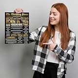 Stuff4 Gold 50th Birthday Poster Unframed - Golden Born In 1976 Newspaper - Happy 50 Birthday for Men Women Retro Vintage Gifts Back In 1976, 8x10 Inch Bday Party Decor Decoration - Image 6