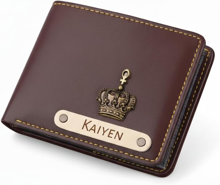 Personalized Wallet for Men | Custom Name Printed Vegan Leather Wallet | Birthday & Anniversary Gift for Husband, Brother & Boyfriend