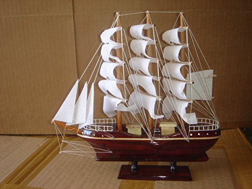 Hand Made Wooden Model Sailing Ship Medium Size Fully Assembly and Ready for Display, Already Built 