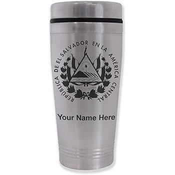 Amazon Com Commuter Travel Mug Flag Of El Salvador Personalized Engraving Included Kitchen Dining