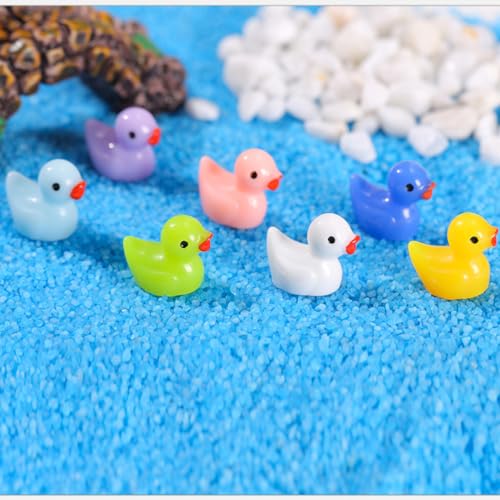 Anevous 12 Stück Mini Enten Harz, Kleine Enten Miniatur, Mini Duck Figuren Harz, Small Duck Zum Basteln, Enten Figuren Dekoration für DIY Fischbecken, Aquarien verwendet, Bonsai,Gelb
