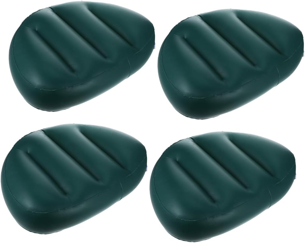 YARNOW 4pcs Inflatable Kayak Seat Cushion PVC Folding Pad for Fishing Camping and Rowing Lightweight and Comfortable Boat Seat Pad