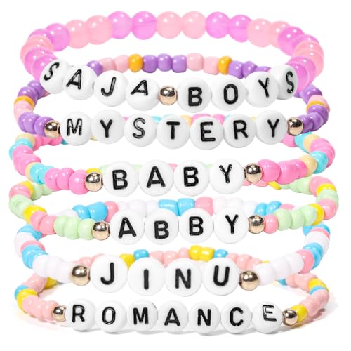 AICase Juego de pulseras inspiradas en productos de Saja Boys, Merch para Jinu Abby, Romance, Mystery, Baby Saja, fanáticos, cosas, cosplay, accesorios, joyería