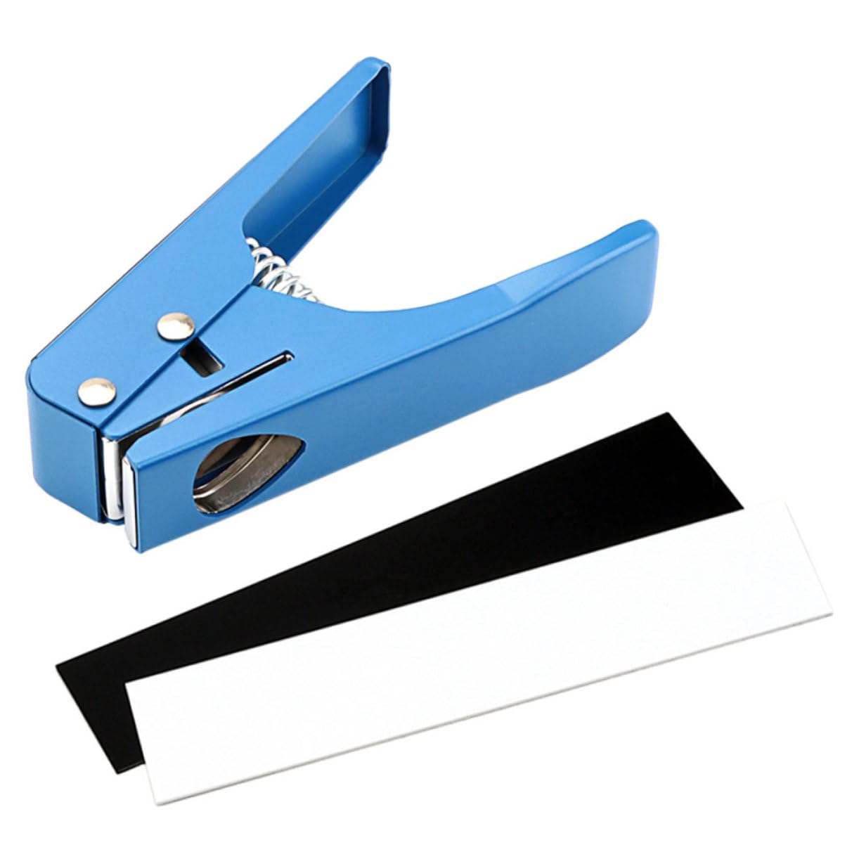 Perforatore per Plettri di Chitarra in Metallo Blu R26b | Taglio per Personalizzare Plettri, Strumento Professionale per Liutai, Adatto a Materiali Diversi