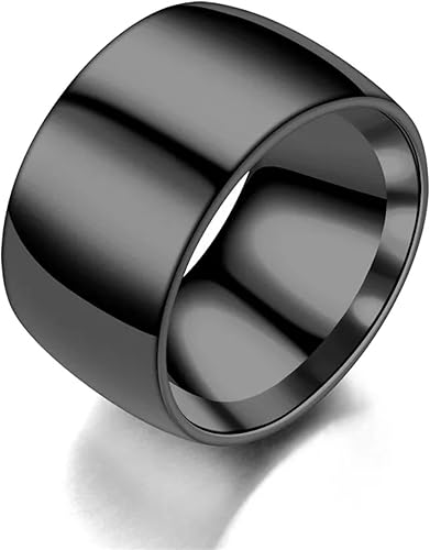 Sopodbacker Bagues Bague Bijoux Femme Hommes Large 12Mm Hommes Anneaux Large Bri