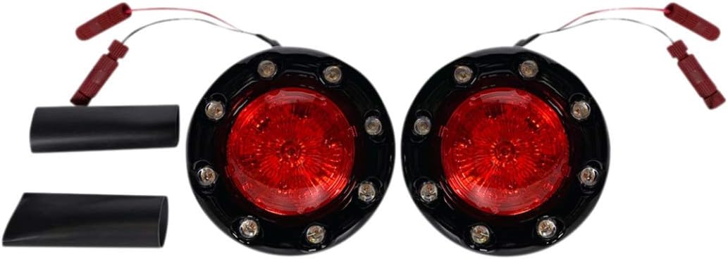 Custom Dynamics ProBEAM Bullet Ringz Rear LED Turn Signals Chrome/Red for Indian