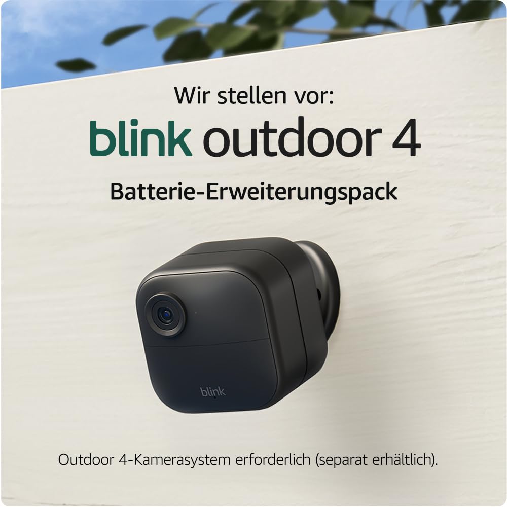 Der neue Blink Outdoor 4-Batterie-Erweiterungspack | Zubehör für die kabellose intelligente Outdoor 4-Überwachungskamera | Vier Jahre Batterielaufzeit | Schnell eingerichtet | Batterien mitgeliefert