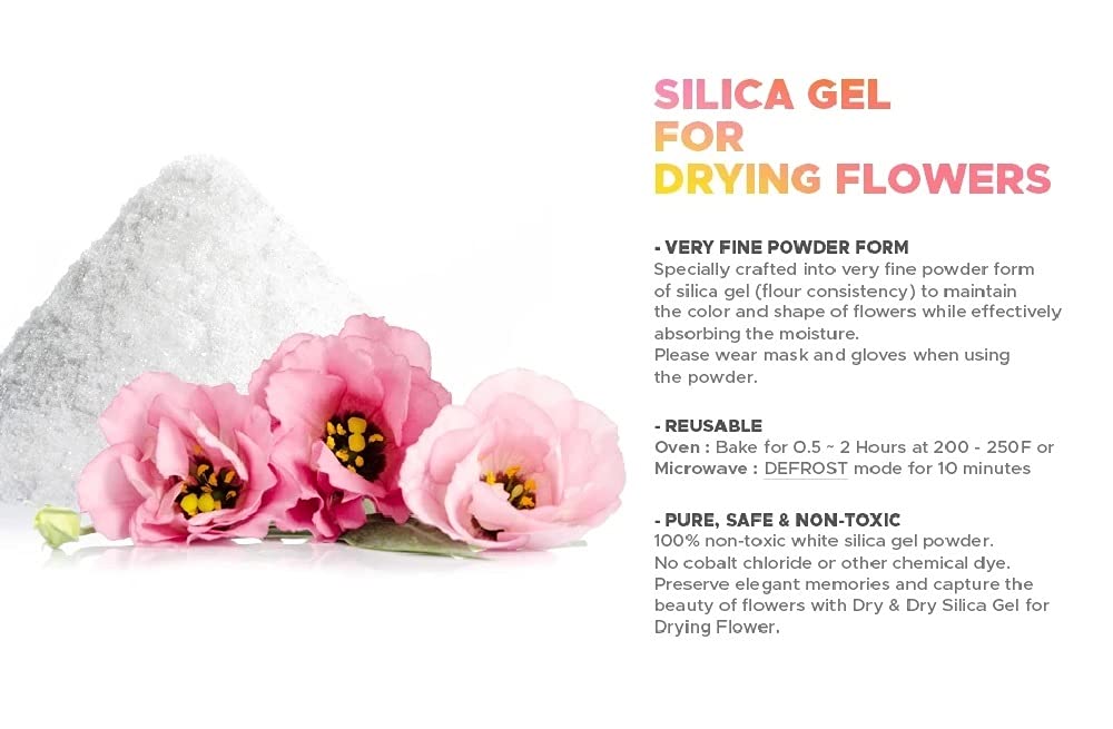 R H LIFESTYLE Silica Gel for Drying Flowers for Resin Art Silica Gel Crystals for Drying Flowers Moisture Absorber Flower Preservation Gel (1 KG)