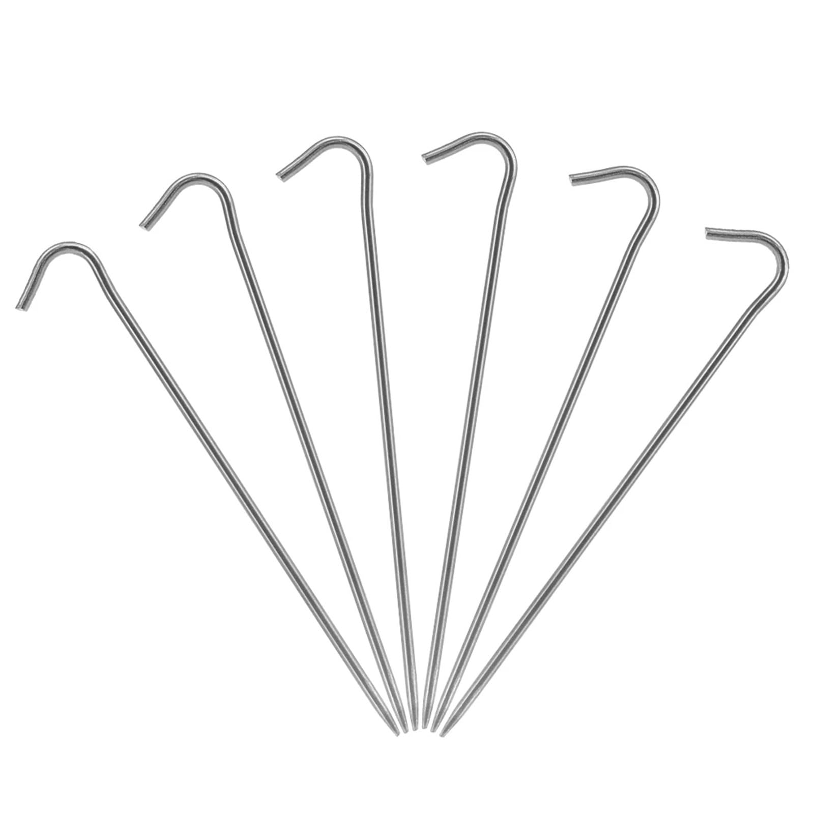 20 Stück Titan-Zeltheringe, Titan-Zeltnägel mit Biegehaken, Outdoor-Camping-Zeltheringe for Campingbedarf für Zelte