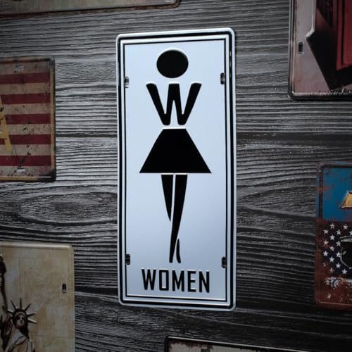 Image of inchWomen Signage inch Vintage Retro Metal Signs - License Wall Plate, Car Tag - Ideal for Cafe, Restaurant, Shop, Home, Hotel, Club, Office, Living Area - Design Plaque