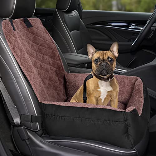 Dog-Car-Seat-Fully-Washable-Dog-Car-Seats-Small-Under-25lbs-Soft-Dog-Booster-Seats-with-Storage-Pockets-and-Clip-On-Leash-Portable-Dog-Car-Travel-Carrier-Bed