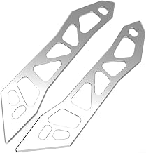 Soporte de parabrisas para NMAX 155, kit de montaje de aleación de aluminio CNC, diseño giratorio, accesorio decorativo compatible con parabrisas delantero de scooter, paquete de 2 (plata)