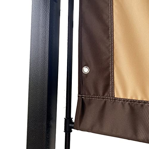 Pergola Shade Cover,Pergola Cover,Outdoor Pergola,Universal Canopy Cover Replacement For 12X9 Ft Curved Outdoor Pergola Structure,Gardens,Terraces,Backyard,Polyester,Khaki #TOP6