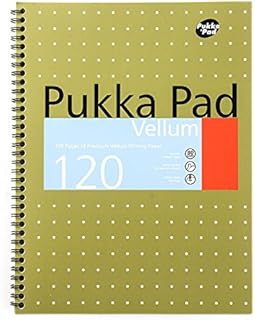 Pukka Pad vellum A4 wire bound notebook 80gsm ruled and margin 120 pages