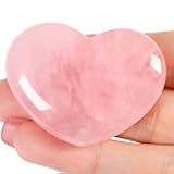 MAIBAOTA 45 mm Rose Quartz Crystals Large Heart Stone Healing Crystals Gifts for Women Natural Reiki Gemstone Polished Heart Shaped Rocks Meditation