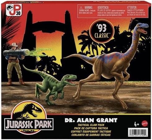 Mattel The Jurassic Park '93 Classic Dr. Alan Grant Tactical Claw Pack