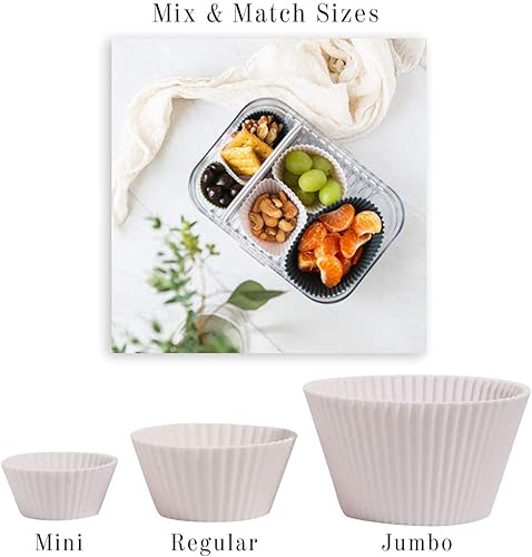 Miniatura 4 de The Silicone Kitchen - Tazas de silicona reutilizables para hornear  no tóxicas  Sin BPA  Apto para lavavajillas