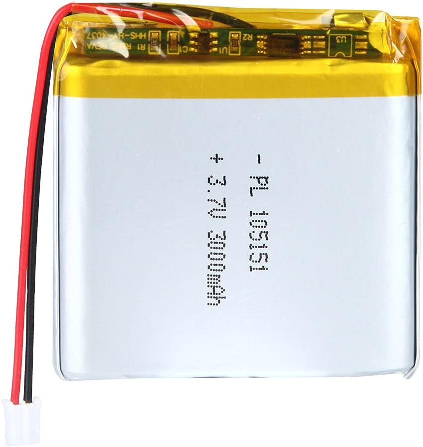 3.7V 3000mAh 105151 Lipo Battery Rechargeable Lithium Polymer ion Battery Pack with PH2.0mm JST Connector