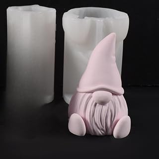 1pc Faceless Santa Claus Candle Silicone Mold DIY Christmas Scented Candle Plaster Drop Glue Ornaments Mold