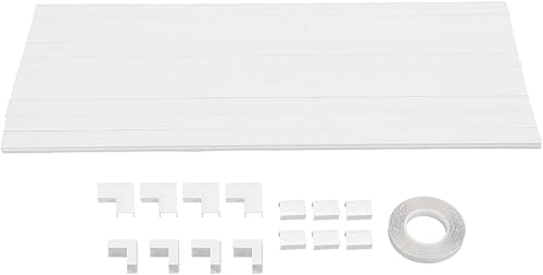 Miniatura 2 de WALFRONT Cord Covers Cord Hider PVC Cable Management Raceway Kit 15mmx9mm for 1-2 Network Cables Or 2-3 Copper Wires Paintable Wire Cover with