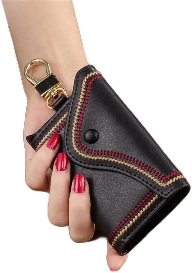 VIDI Key Case Women's Leather Card Holder Two-in- Compact Mini Multifunctional Storage Bag