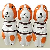 木彫り お座り 犬 トリオ 【同柄三個セット】【机・パソコン周り・出窓・窓辺・玄関】 お好みの場所に飾りたい、癒し系インテリアグッズ