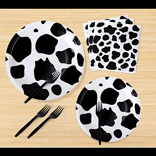 Oyuget 80Pcs Cow Print Party Supplies, Farm Cow Plates And Napkins, Cow Animal Disposable Dinnerware Paper Plates For Kids Girls Birthday Baby Shower Party Decoration(Serve 20 Guests) #TOP7