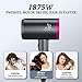 ANNE BETTY Hair Dryer with Diffuser, Blow Dryer for Curly Hair for Women/Men, 1800 Watt Ionic HairDryer, Blow Dryer with Nozzle for Fast Drying as Salon, Lightweight and Quiet