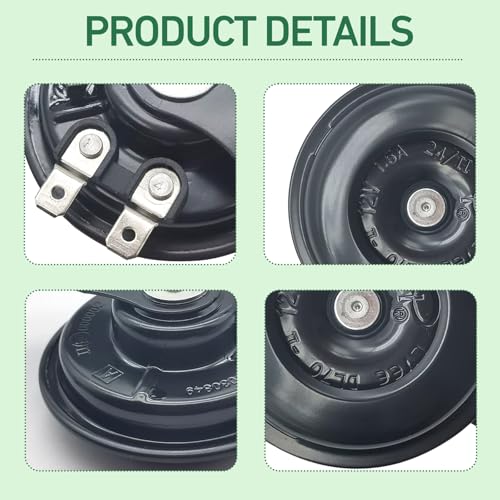 image for lekiliky Waterproof Motorcycle Horn, 12V High-decibel Vehicle Speaker,