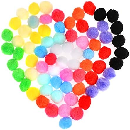 UEETEK 160PCS Cat Toys Assorted Color Soft Cat Toy Balls Kitten Toys Pompon Balls (Mix Color)