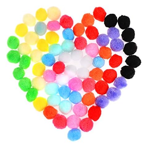 UEETEK 160PCS Cat Toys Assorted Color Soft Cat Toy Balls Kitten Toys Pompon Balls (Mix Color) Cover