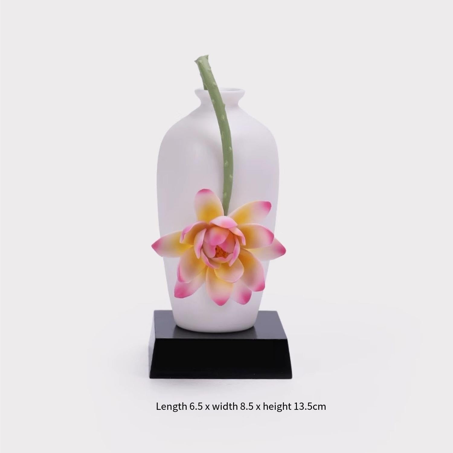Jarrón pequeño de cerámica para decoración del hogar, sala de té, mesa de té creativa, mesa de té, pequeños adornos para manualidades, contenedor de flores, C
