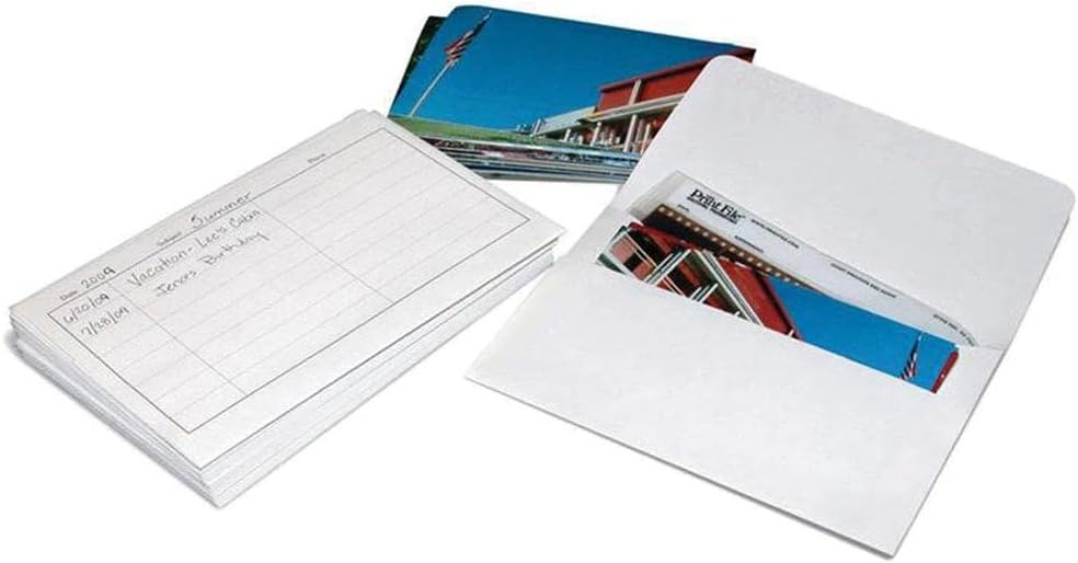 Print File Photo Storage Envelopes, Each Envelope Holds 36 4x6 Prints, 25 Pack